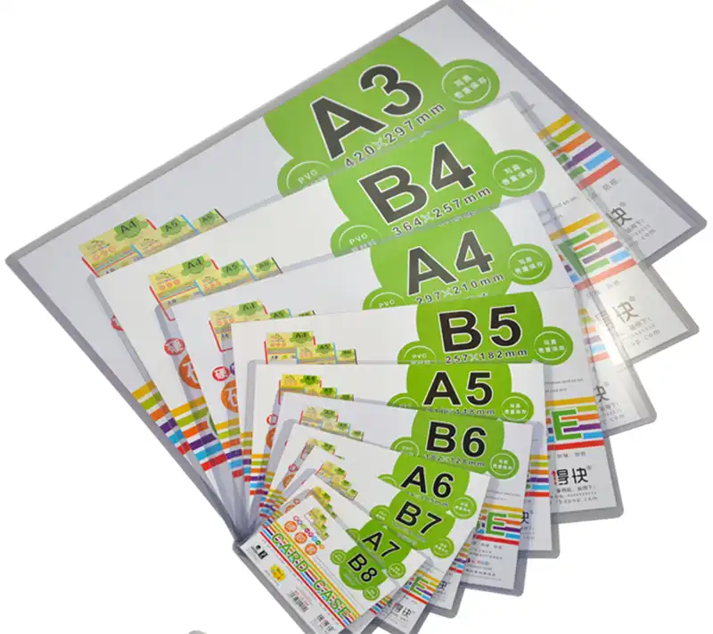card case A4 A5 A6 A7 B5 B6 B7 B8 jx transparent hard sleeve ps sets