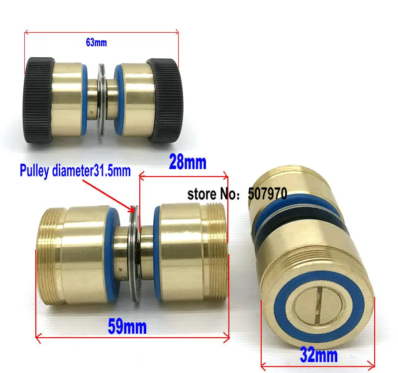 Peças de Corte do Fio Conjunto do Rolo Assento de Bronze L59mm por Edm Fio de Molibdênio Polia Roda Guia Dupla Face 070 Od32 *
