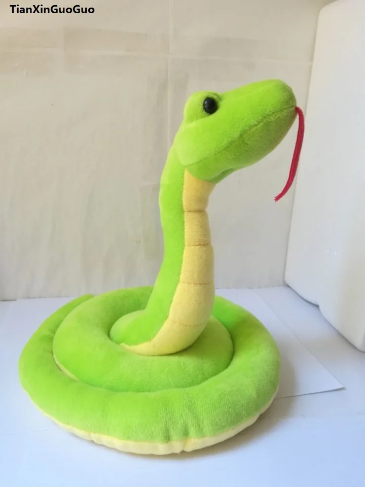 

lovely cartoon green snake about 24x20cm plush toy soft doll kid's toy birthday gift h2488