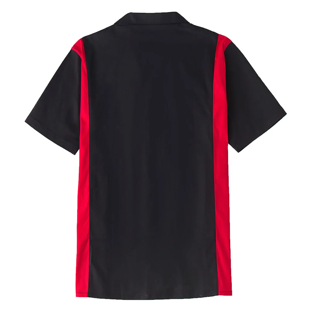 2018 Лидер продаж хлопок негабаритных Винтаж мужские рубашки Высокое качество кардиган рубашка короткий рукав два тона Цвет блок одежда