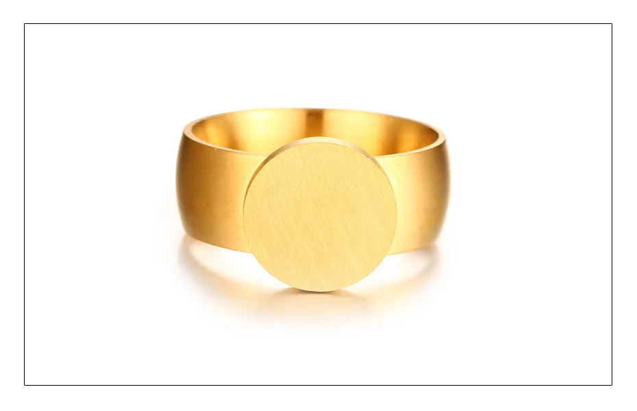 Meaeguet Customized Engrave & Laser Ring For Men Women Signet Solid Gold-color Stainless Steel Ring Personal Jewelry (4)