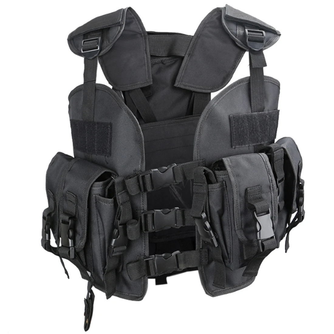 HS Quick Release Navy Seal Chest Rig тактическое несущее оборудование для 165-180 см людей-черный - Цвет: 2