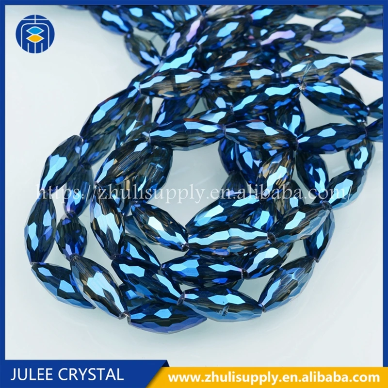 JuleeCrystal 6x13 мм длинные бусины овальной формы красочные стеклянные хрустальные бусины для ювелирных изделий ожерелье