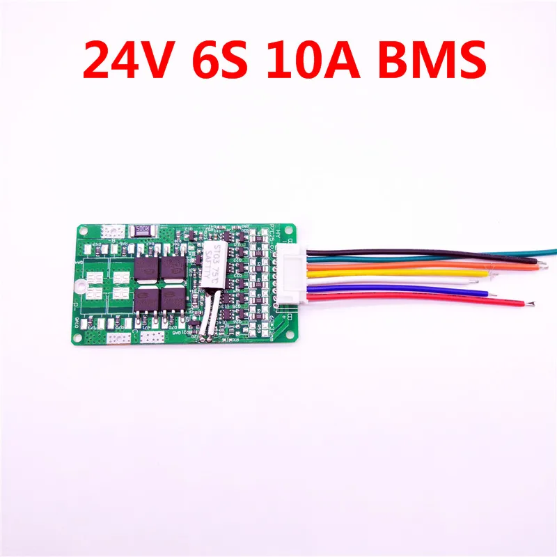 LiitoKala Новое поступление 6S 15A 24V 8ah 10ah 12ah PCB плата защиты BMS для 6 пакетов 18650 литий-ионный аккумулятор