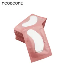 Розовый Для женщин пучковые ресницы для наращивания, под гелевые подушечки для глаз Бумага стерильные силиконовая ресница патч ручной работы, инструменты для макияжа, 25/50/100 шт