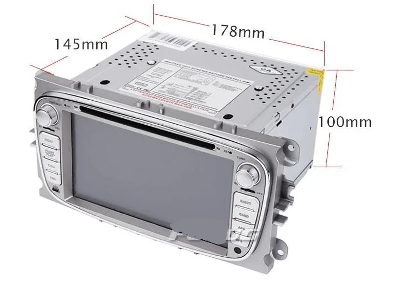 Discount 2 Din Android 8.01 Quad Core HD 1024*600 Car DVD Player for Ford Focus Mondeo S-Max Cmax Galaxy car Audio Radio Stereo Head Unit 2