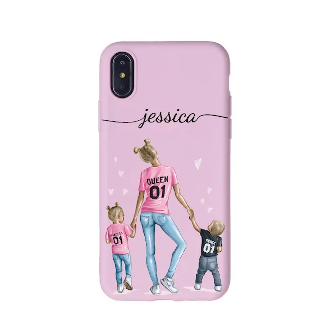 

Custom Personalised Your Name Classy Girl Summer Travel Mom Baby Mobile Phone Soft Candy Case For iPhone XS Max XR X 7Plus 8Plus
