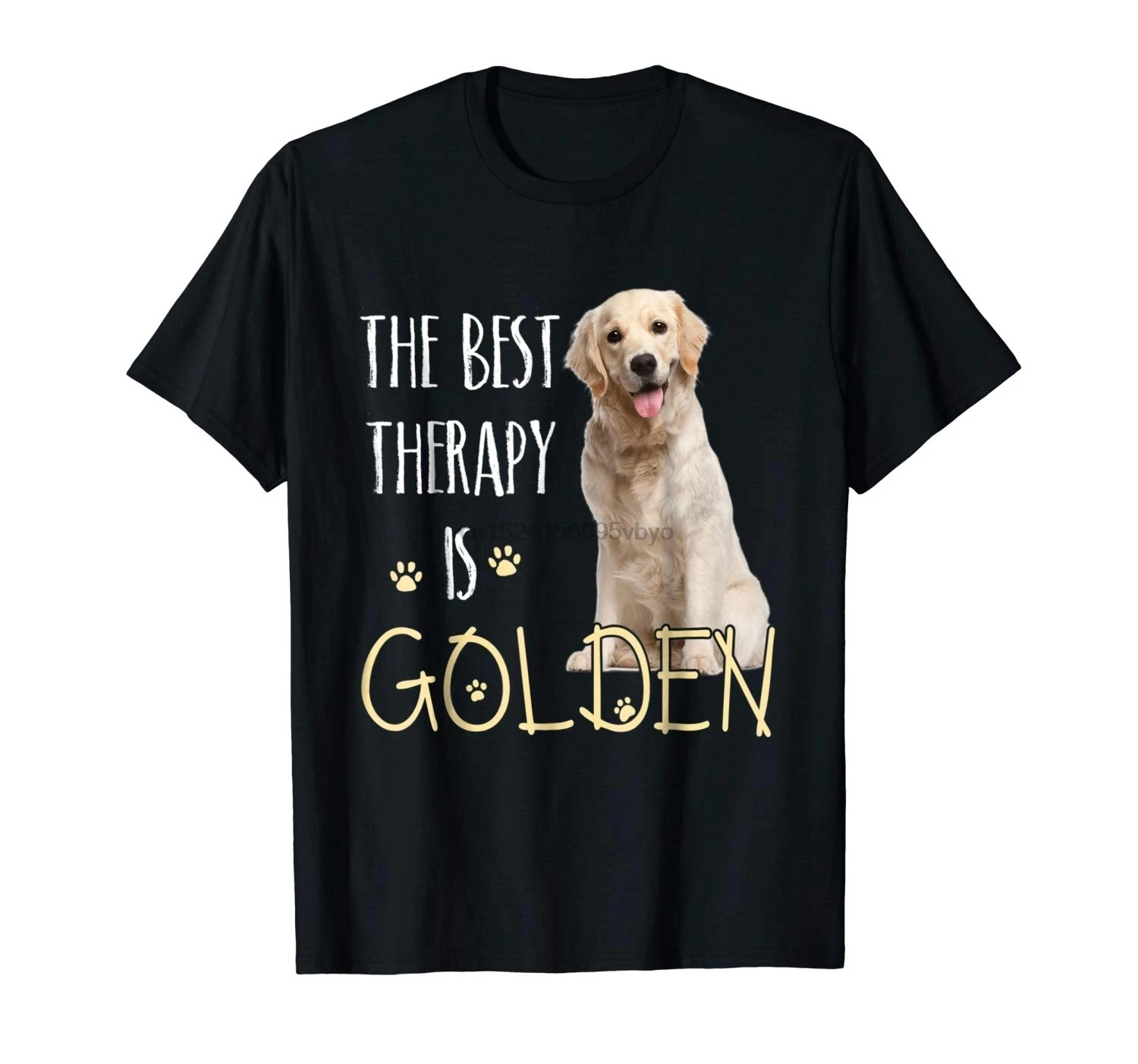 The Best Therapy Is Golden Retriever Dog T Shirt Men Fashion Cotton T
