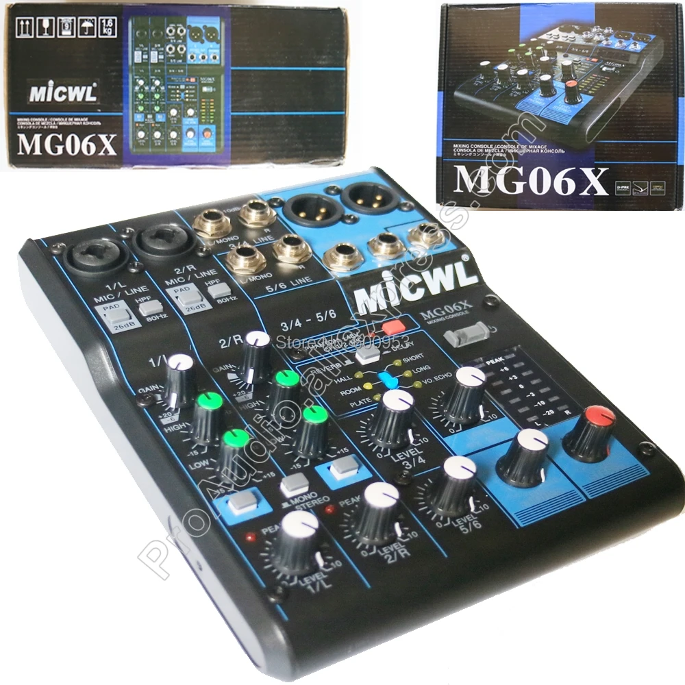 High Quality Audio Sound Mixing Console Mg6 6 Channel Input Small Mixer Effects Ln For Stage Dj Audio Small Sound Mixerln Aliexpress