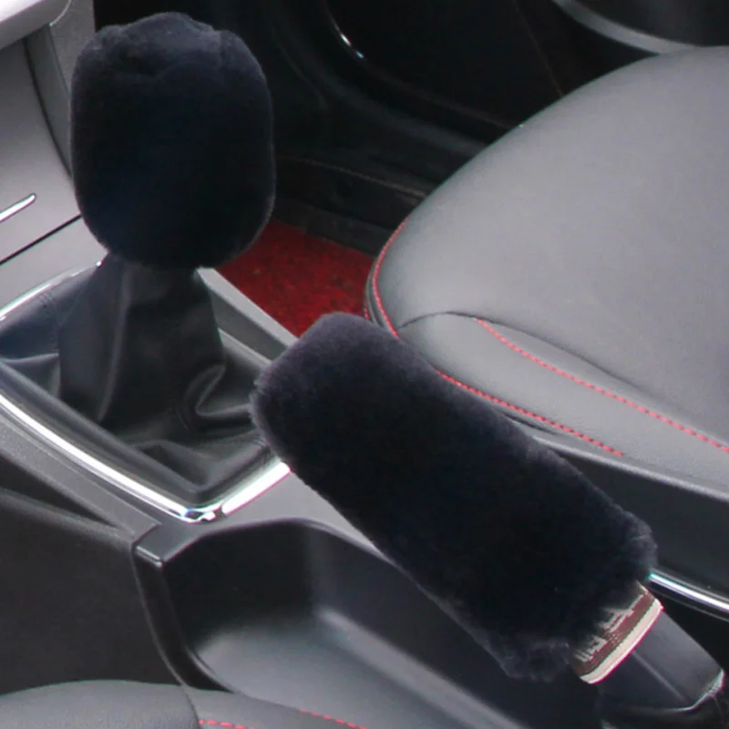 Зимний плюшевый Меховой чехол для ручки переключения передач Mitsubishi ASX Outlander Lancer