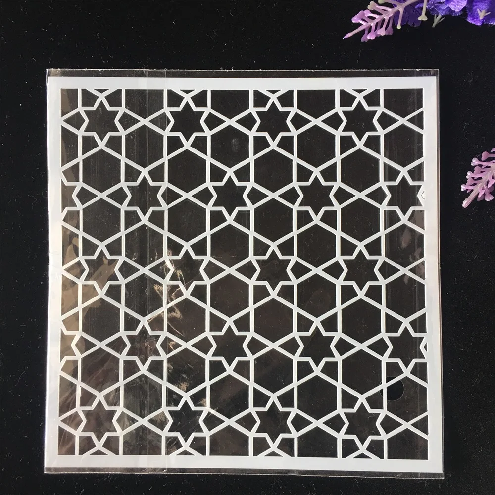 

1Pcs 13cm Geometry Star DIY Craft Layering Stencils Wall Painting Scrapbooking Stamping Embossing Album Card Template