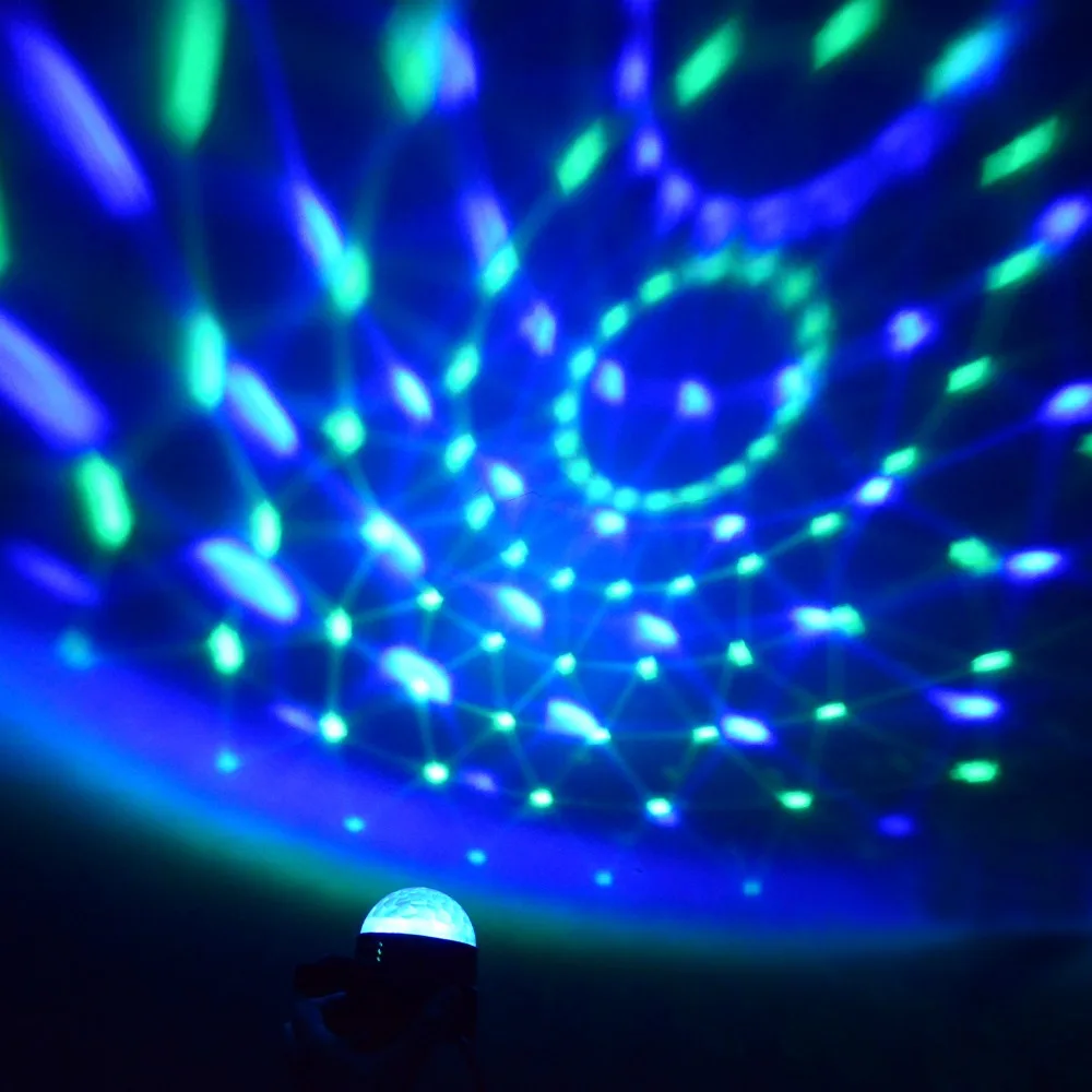 

3W 3LED Fantastic RGB Led Stage Light Mini Portable Crystal Magic Ball Led Stage Lighting for KTV Party Club Bar House Disco DJ