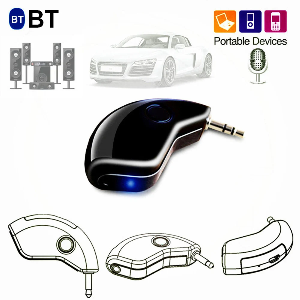 Автомобильные аксессуары 3 5 мм AUX автомобильный BT 4 2 приемник динамик HandsfreeMusic