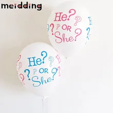 MEIDDING 10 шт. он или она ребенок воздушный шар пол раскрыть Вечерние белый воздушный шар для Бэйби Шауэр Свадебный декор вечеринка для мальчика день рождение поставки