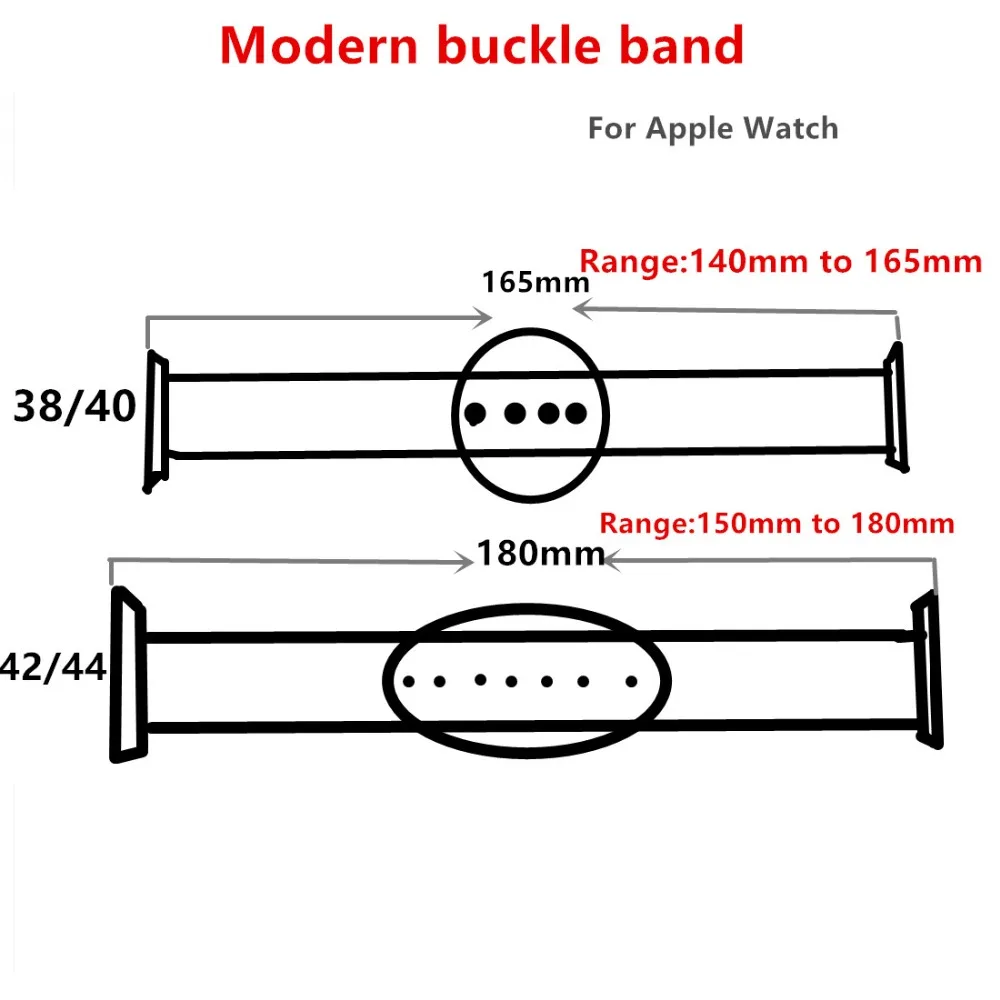 CRESTED Leather Modern buckle strap For Apple Watch band 4 42mm/38mm iwatch band 3 44mm/40mm correa bracelet watch Accessories