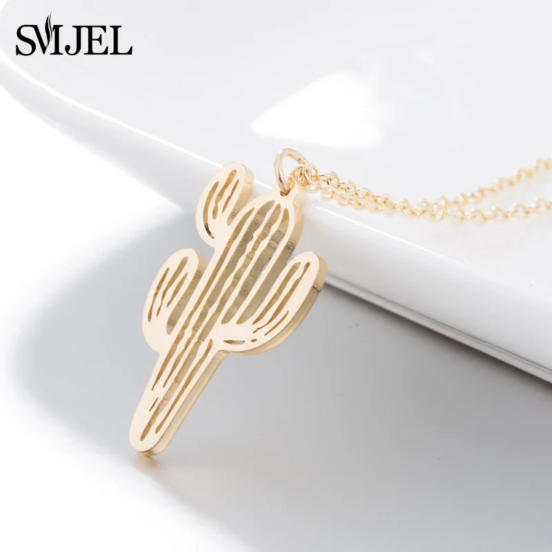 SMJEL богемные ожерелья и подвески С КАКТУСОМ женские ювелирные изделия из