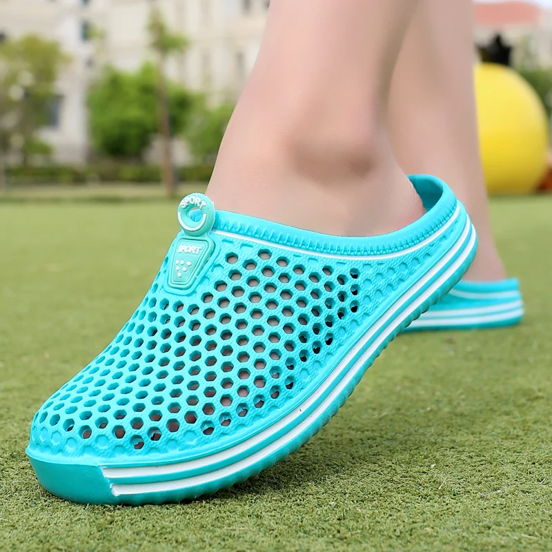 DUDELI/Женская водонепроницаемая обувь; дышащая мужская пляжная обувь на плоской подошве; Летние дорожные кроссовки; Легкая спортивная обувь без шнуровки; Zapatillas - Цвет: LL-407D-green
