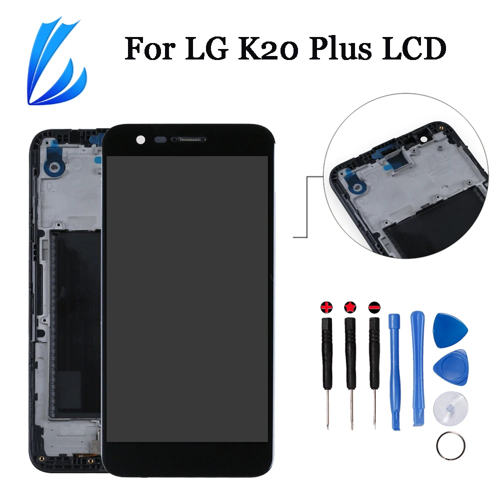 

LL TRADER Touch Replacement For LG K10 2017 LCD Touch Display Panel For LG K20 Plus LCD Screen Assembly Digitizer With Frame