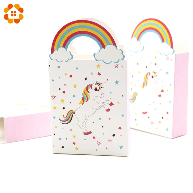 5pcs Unicorn Candy Box Paper Gift Bags Cartoon Bag For 5pcs Unicorn Candy Box Paper Gift Bags Cartoon Bag For Party Baby Shower Favors
