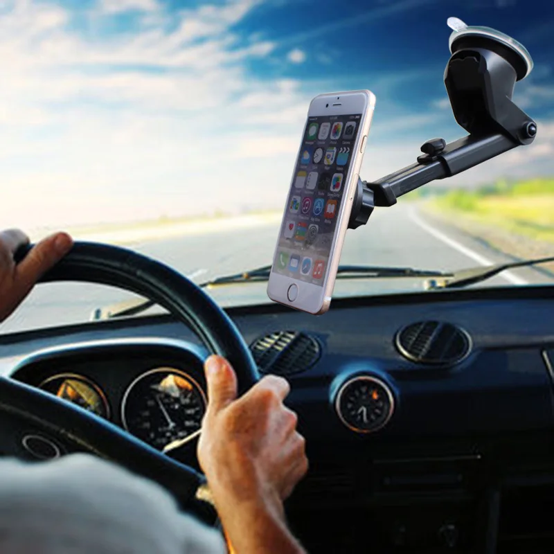 

360 Degree Telescopic Magnetic Suction Bracket Car Mount Phone Holder GPS Stand Phone Accessories