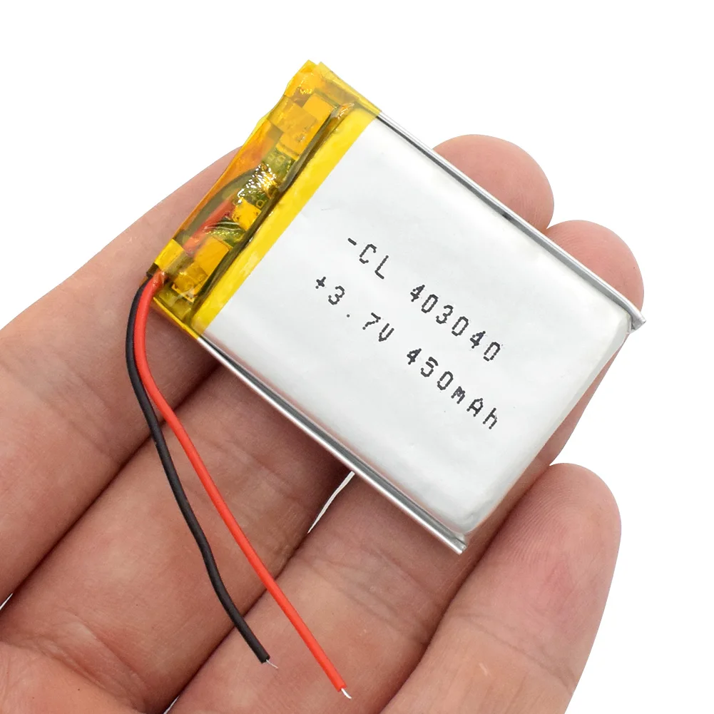 

3.7V lithium polymer battery 043040 403040 450mAh MP3 MP4 GPS Bluetooth 4*30*40mm lithium battery For small stereo bluetooth GPS
