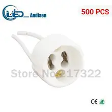 500 шт./лот GU10 держатель лампы гнездо База адаптер Провода разъем Керамика гнездо для LED Галогенные лампы
