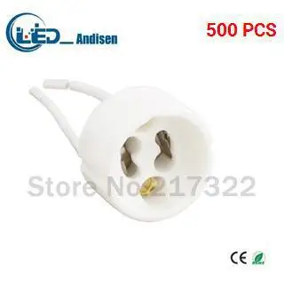 US $225.00 500pcsLot GU10 Lamp Holder Socket Base Adapter Wire Connector Ceramic Socket For LED Halogen Light