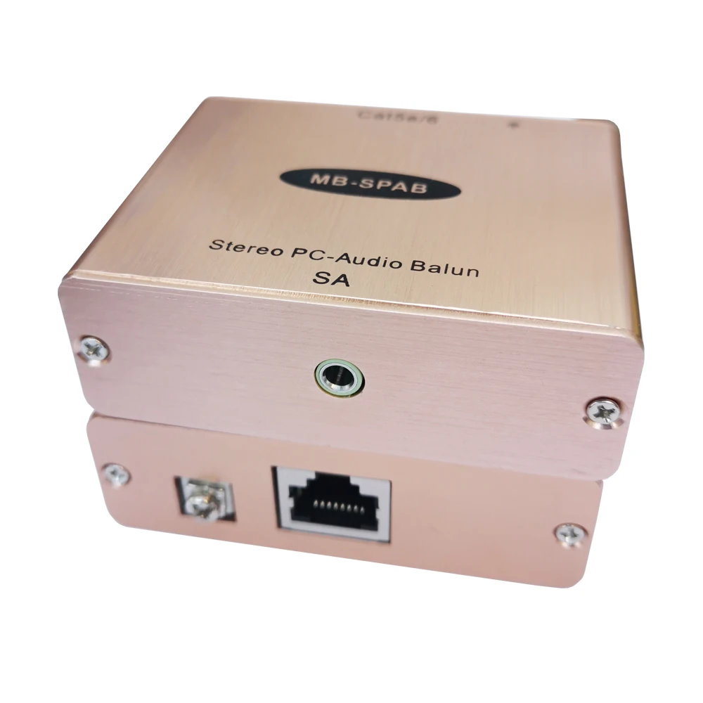 Cat5 3.5MM Audio Adapter Stereo audio to RJ45 Converter PC Audio to