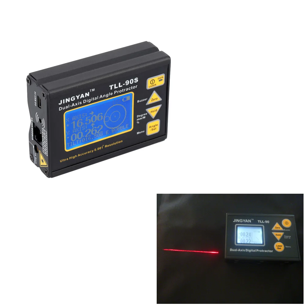 Супер высокая точность лазерный уровень ЖК-дисплей угломерный инструмент 0,005 Профессиональный двухосный цифровой лазерный уровень инклинометр