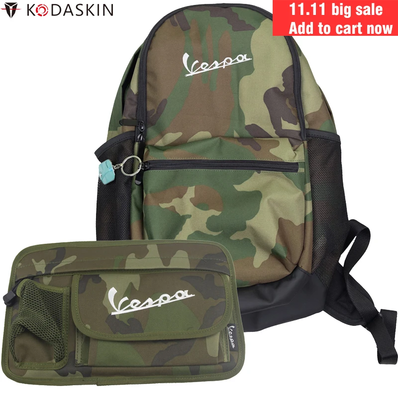

KODASKIN Backpacks Motorcycle Vintage Laptop Notebook School Bag Fit for Piaggio Vespa Macbook IBM Lenovo DELL HP ASUS