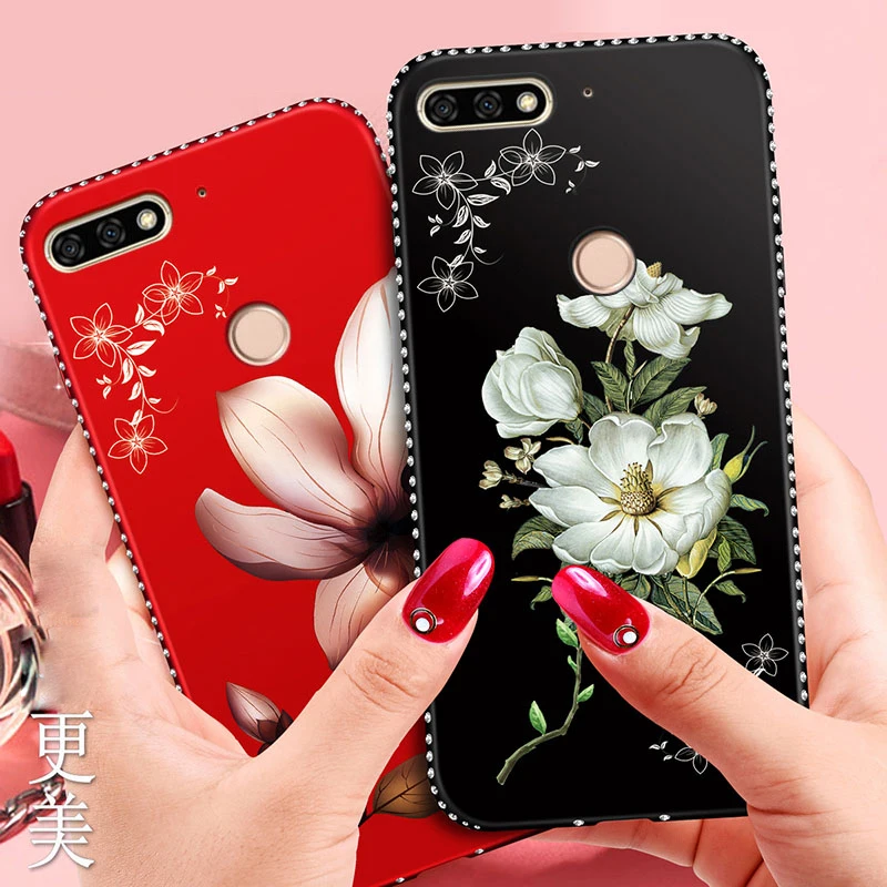 

Bling Flower Silicone Cover Case For Huawei Honor 8A 8C 8X 7C 7A Pro 9 10 P20 P30 Lite P Smart Plus Y5 Y6 Y9 2018 Y7 Prmie 2019