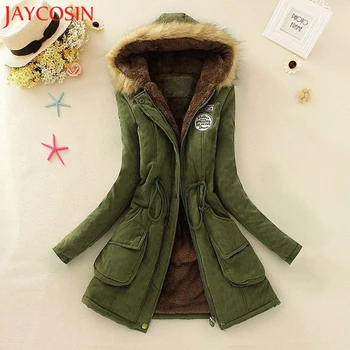 

JAYCOSIN 2020 Coat 1PC Trench 2020 Women New Fashion Long Coat Fur Collar Hooded Regular Solid Outwear Coats Free Shiping 40p