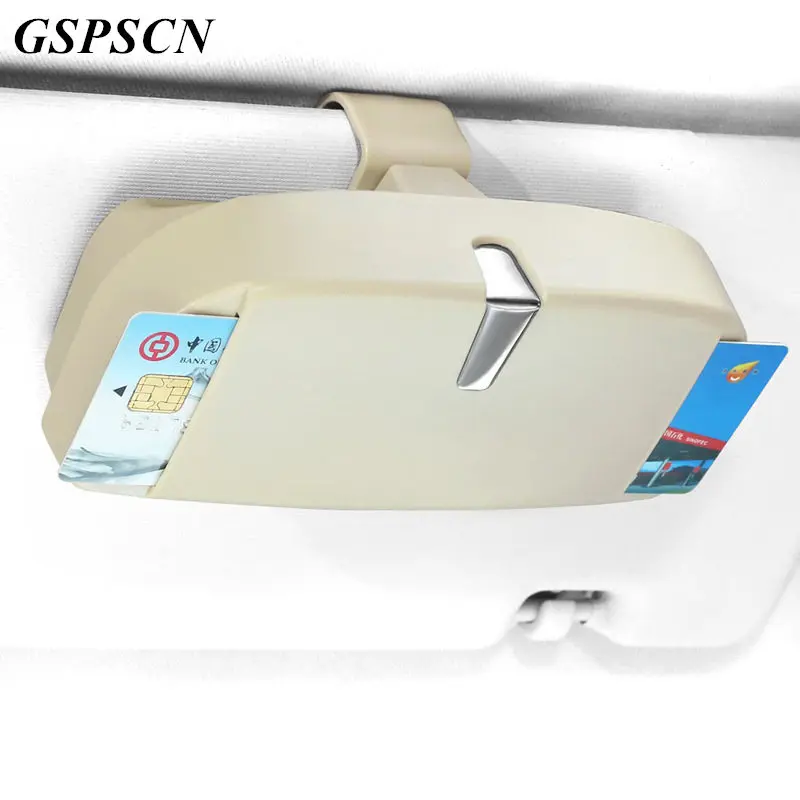 

GSPSCN Multifunction Car Sun Visor Glasses Box Sunglasses with Ticket Receipt Clip Storage Holder Glasses and Cards Car Holde