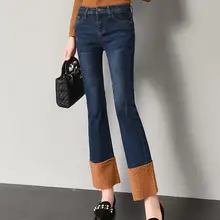Повседневные джинсы винтажные женские джинсы женский из смеси хлопка новые модные Капри весна осень плюс размер ealstic брюки ddk0704