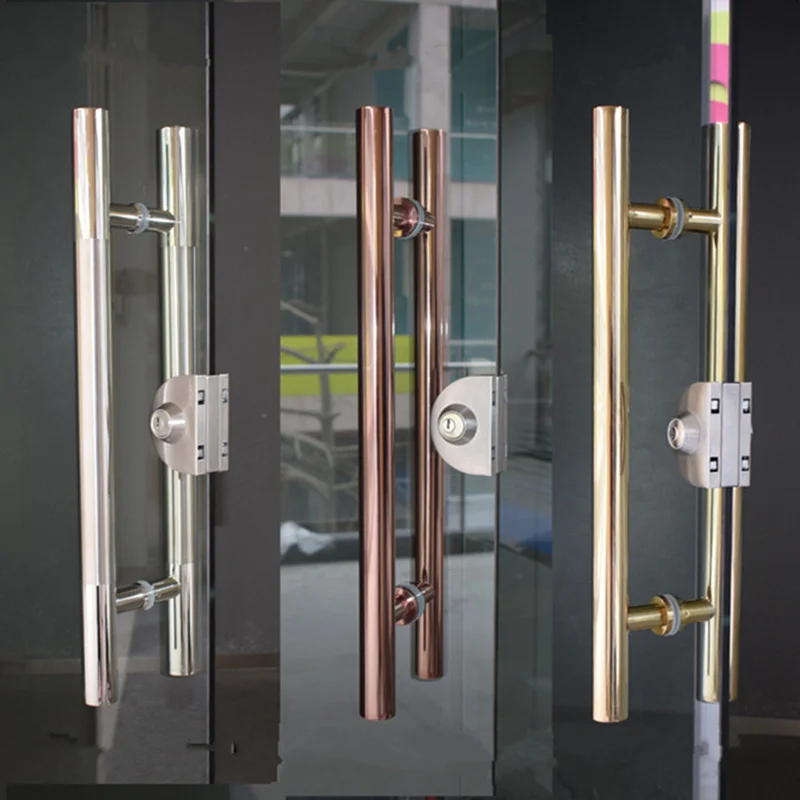 High grade Stainless steel glass door handle diameter 38mm ...