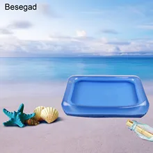 Besegad Portable Inflatable Sandbox Moldable Play Sand Tray for Kids Toddlers Children Playing Sand Random Color