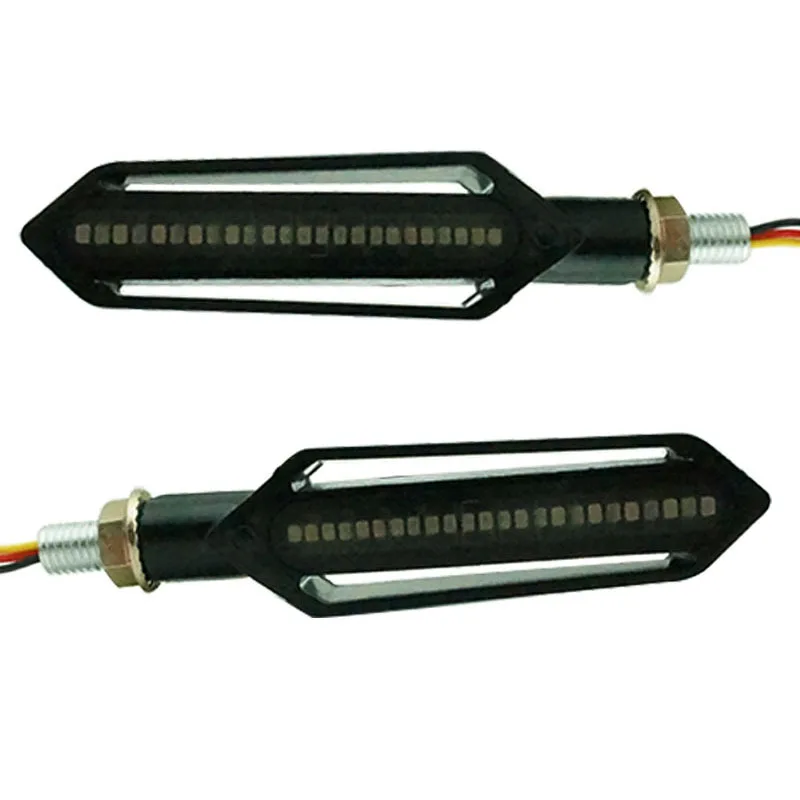 

4x LED Motorcycle turn signal light DRL Flowing Turn signal Flasher Blinker Indicator Lights Brake light for Motobike harley