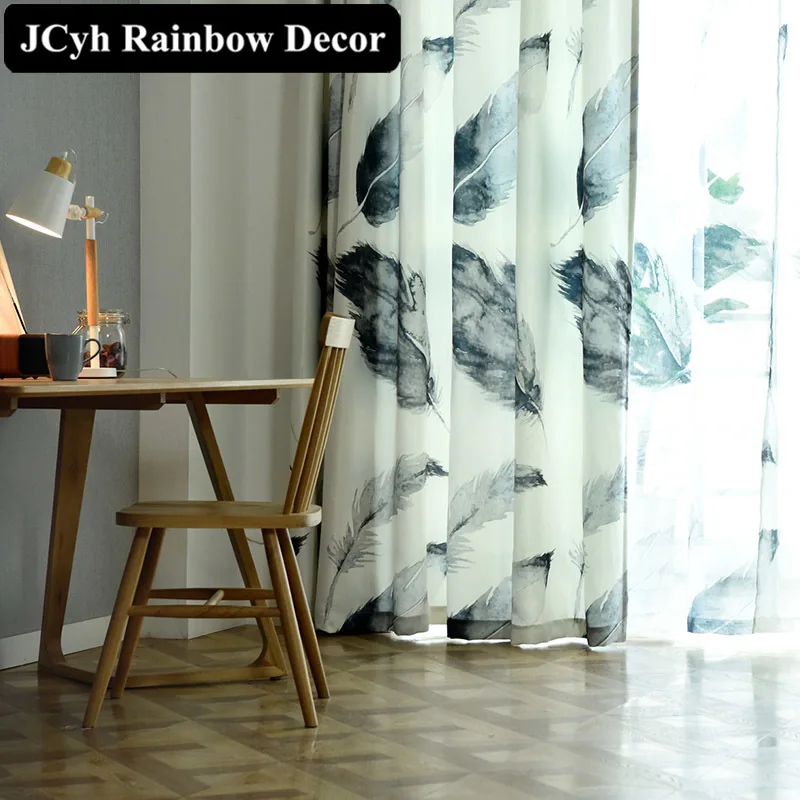 De lujo moderno de lujo azul Cortinas opacas para sala de estar dormitorio Cortinas de diseño para la ventana de Cortinas Rideaux de paneles