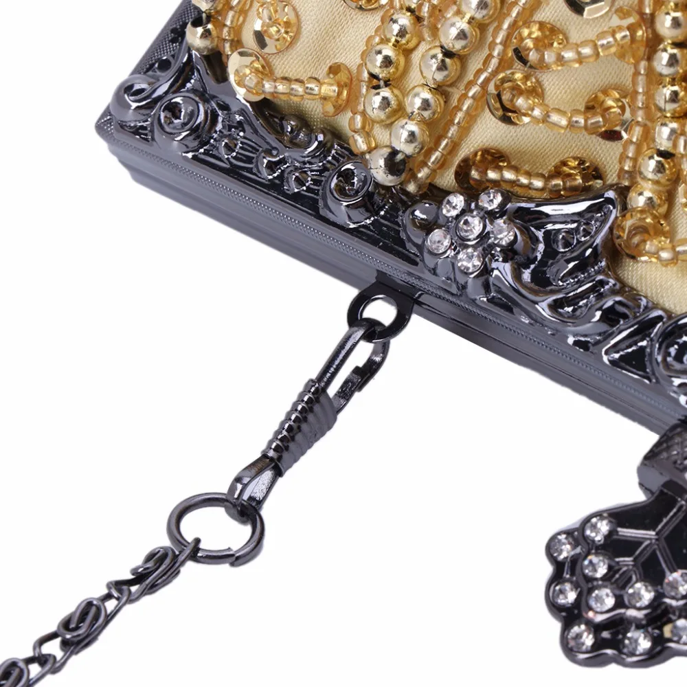 2018 Luxury Brand Handbags Women Designer Leather Vintage Bead Sequined Evening Bag Purse For Wedding Party Banquet 2018 Luxury Brand Handbags Women Designer Leather Vintage Bead Sequined Evening Bag Purse For Wedding Party Banquet