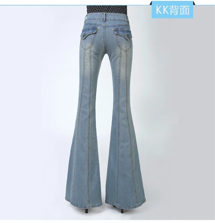 Г. Весна лето-осень Для женщин женские узкие джинсы расклешенные брюки для детей длинные штаны из денима Стиль повседневные джинсы W430