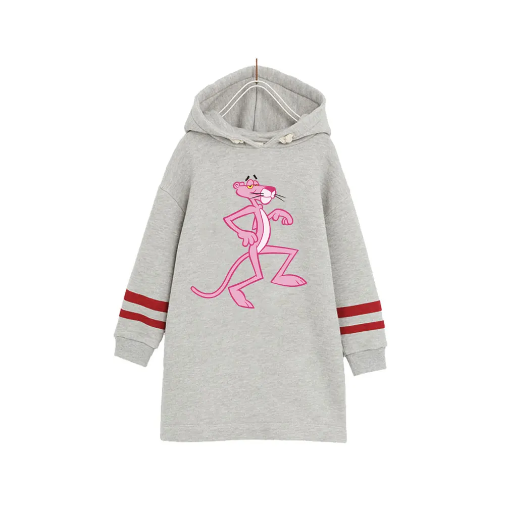 cute pink panther patches for kid harajuku stripe clothing iron-on transfer cartoon thermal stickers for T-shirt diy accessory