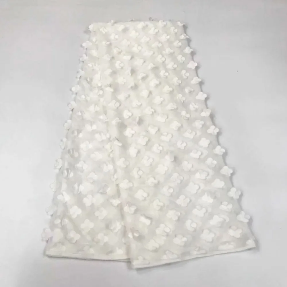 Французский Кружева ткани 3d цветок ткань нигерийское кружево ткани tissus dentelle швейцарская вуаль кружева высокого качества 5 ярдов/lotJW-278