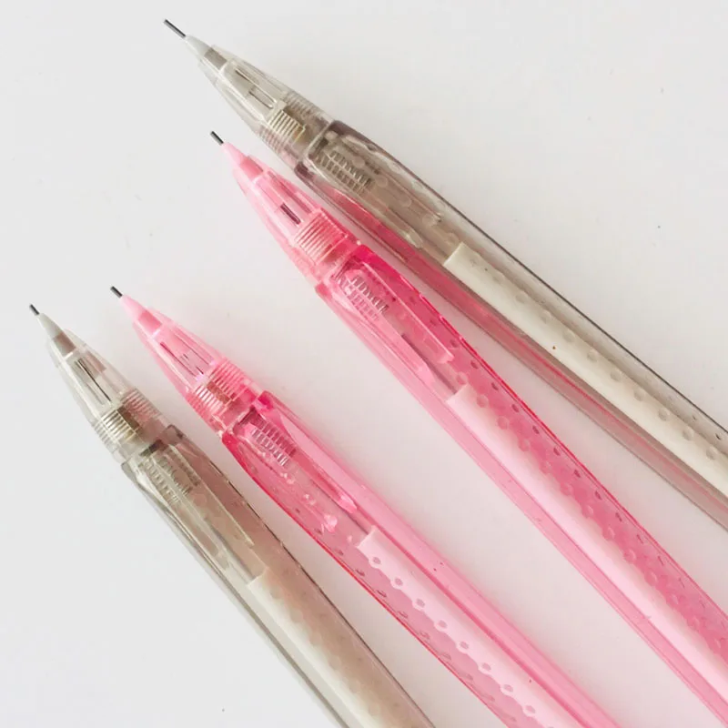 

3X Classic Clear Simple Press Automatic Pencil Writing School Supply Kids Student Stationery 0.5mm