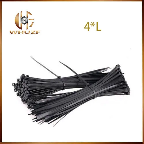 

Free sghipping 4*L Nylon Cable Ties Self-locking Nylon Cable Ties White Black Two Optional Length Computer Line Bundles