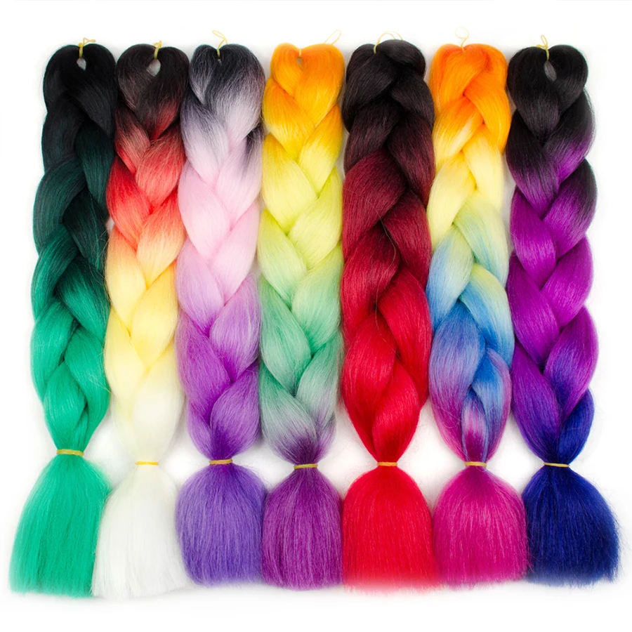 

Aigemei Synthetic High Temperature F Braiding Hair For Crochet Braids False Hair Extensions African Ombre Jumbo Braids For Women