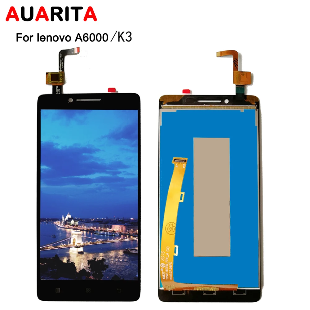 

AAA quality lcd with frame For Lenovo K3 A6000 A 6000 LCD Display with Touch panel front outer glass Screen Digitizer Assembly