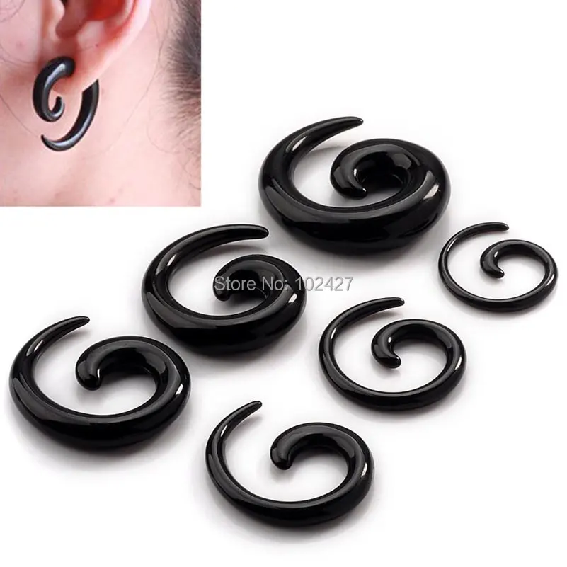 Piercing oreja túnel Plug tapones rojos coral 10-12 mm para gedehnte las orejas perforadas