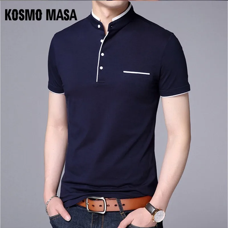 KOSMO MASA 3 шт./лот, приталенная Повседневная рубашка поло, мужская хлопковая рубашка с коротким рукавом, мужские рубашки поло, летние топы, рубашки поло для мужчин MP0008