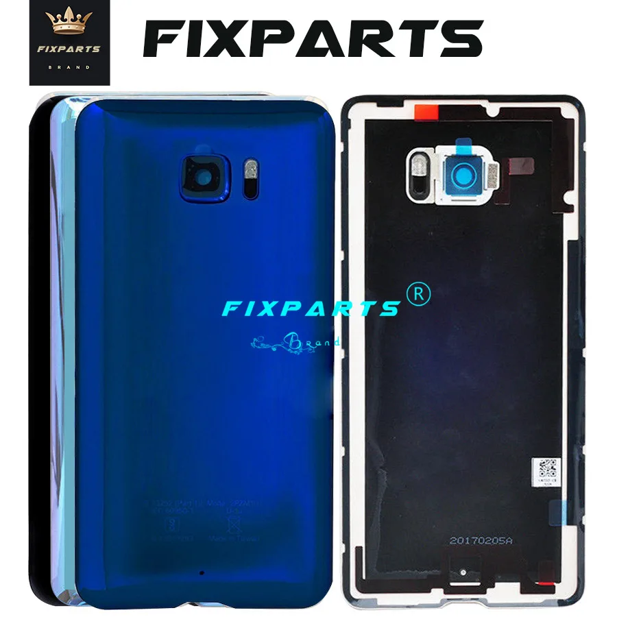 New Original Material Glass Back Rear Housing Door For HTC U Ultra Back Battery Cover Case with Camera Lens (4)