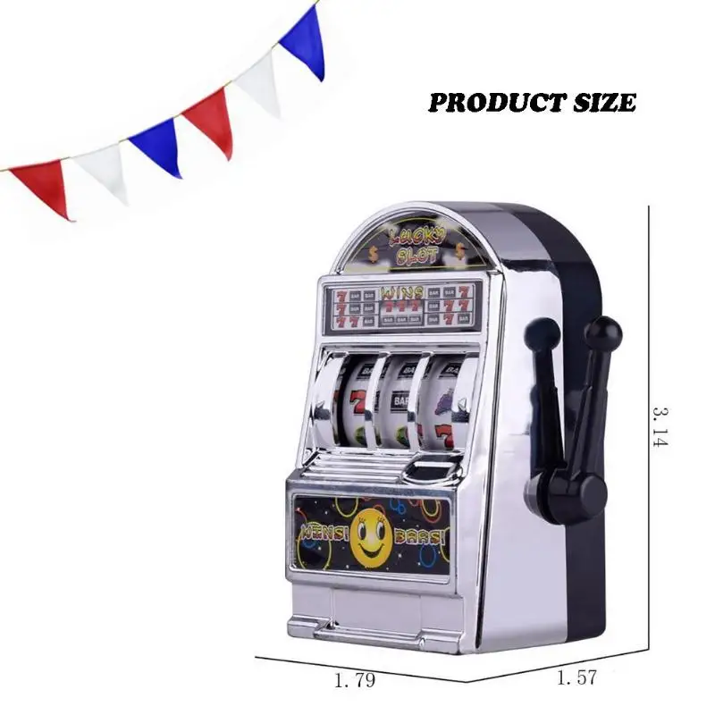 

New Mini One-arm Bandit Decompressed Palm Slot Machine Mini Children Money Box Toy Fun Birthday Gifts Unisex One-arm Bandit Toys